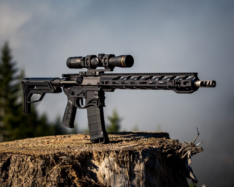 AR-15 standing on the pot