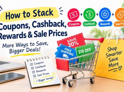 How to Stack Coupons, Cashback, Rewards & Sale Prices